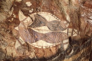 Australia, Terytorium Północne, Ziemia Arnhem, Park Narodowy Kakadu, Skała Nourlangie, Malowidła naskalne Aborygenów