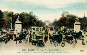 Avenue des Champs - Elysées, Paryż, ok. 1900 r. autorstwa Unbekannter Künstler