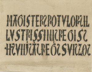 Barton pod Needwood Church - inskrypcje: faksymile atramentu i [?XVIII w.] autorstwa Unbekannt