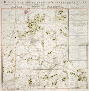 Mapa bitwy pod Waterloo autorstwa Unbekannter Künstler
