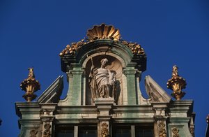 Belgia, Bruksela, Grand Place, detal architektoniczny autorstwa Benjamin Baud