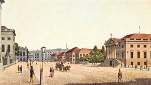 Berlin - bulwar "Unter den Linden" i Opera Berlińska, koniec XIX/początek XX wieku (druk) autorstwa Unbekannter Künstler