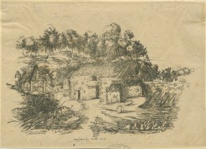 Biddulph - Knypersley Mill: litografia autorstwa Unbekannt