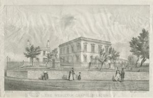 Bilston - Kaplica Wesleyańska: litografia, nd [?1840s] autorstwa Unbekannt