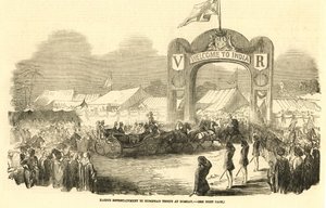 Brytyjski powóz konny w Bombaju, ok. 1800 r. (ilustracja) autorstwa Unbekannter Künstler