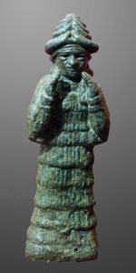 Brązowa figurka bogini opiekunki LAMY, Mezopotamia ok. 2035-1794 pne autorstwa Unbekannt