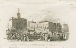 Burslem - Ratusz i Dom Targowy: sztych, bd [1836] autorstwa Unbekannt