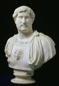 Popiersie cesarza Hadriana (Publius Aelius Hadrianus) (76-138), ok. 130 ne (marmur) autorstwa Unbekannt