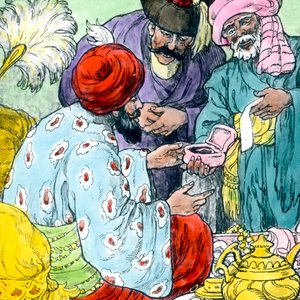 bocian kalifski autorstwa Unbekannter Künstler