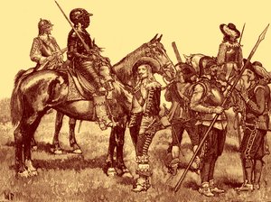 Cavalier Soldiers - polimento de guerra civil inglês autorstwa Unbekannter Künstler