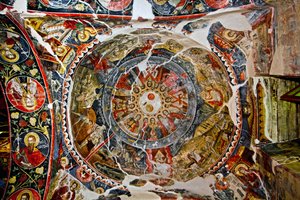 Sufit kościoła Mariackiego, Leusa, Albania (zdjęcie) autorstwa Unbekannt