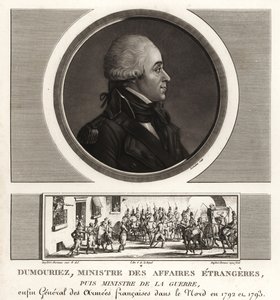 Charles-Francois du Perier Dumouriez, francuski generał podczas francuskich wojen rewolucyjnych autorstwa Unbekannt