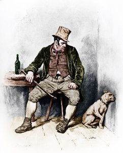 „Oliver Twist” Charlesa Dickensa: portret Billa Sykesa 7 lutego 1812 - 9 czerwca 1870. Ilustracja autorstwa Fredericka Barnarda (angielski ilustrator 1846-1896) autorstwa Unbekannt