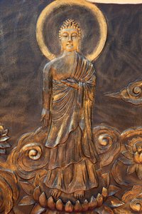 Pagoda Buddyjska Chue Thien Long Go. Budda Siakjamuni. Varada Mudra: Gaster Miłosierdzia. nie zdarza się Wietnam autorstwa Unbekannt