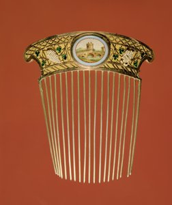 Grzebień, Paryż 1788-1805 (złoto, srebro, perły, emalia i mozaika) autorstwa Unbekannt