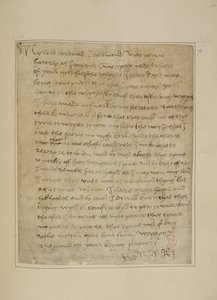 Cotton MS Vespasian F iii fol.73 List Henryka VIII do Thomasa Wolseya, czerwiec 1518 (pióro i atrament na papierze) autorstwa Unbekannter Künstler