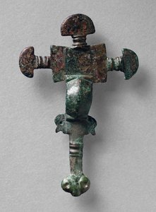Broszka w kształcie krzyża, z Haslingfield, Cambridgeshire, Anglo-Saxon (stop miedzi) autorstwa Unbekannt