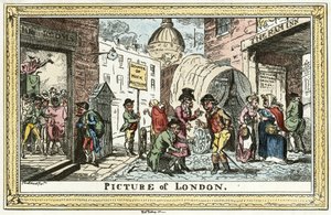 Cruikshank — obraz Londynu autorstwa Unbekannter Künstler