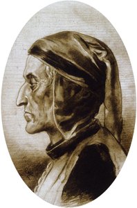 Dante Alighieri (rysunek) autorstwa Unbekannter Künstler