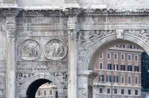 Detal z Łuku Konstantyna, zbudowanego w AD 315 (zdjęcie) autorstwa Unbekannt