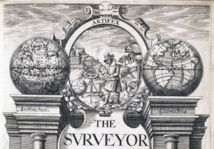 Fragment frontyspisu „The Surveyor” autorstwa Unbekannt