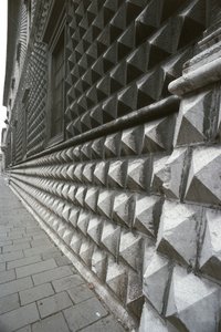 Fragment elewacji Palazzo dei Diamanti, Ferrara, Włochy (zdjęcie) autorstwa Benjamin Baud