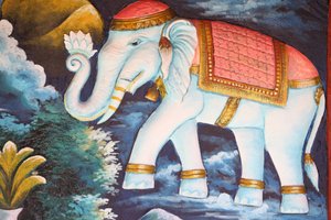 Oddany słoń. Siem Reap Kambodża autorstwa Unbekannt