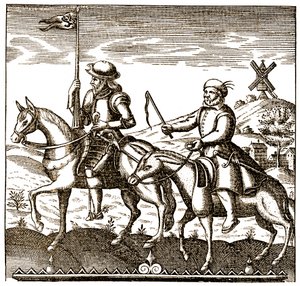 Don Kichot i Sancho Pansa autorstwa Unbekannter Künstler