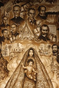 Mural Ermitażu, fresk w kościele Ermita de la Caridad, Miami, Etats-Unis autorstwa Unbekannt