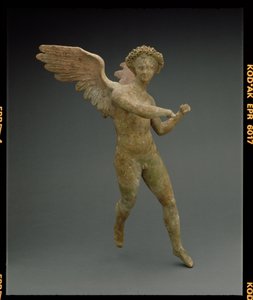 Eros w locie, figura wykonana w Myrinie w Azji Mniejszej Grecki, okres hellenistyczny, ok. 150-100 pne (terakota) autorstwa Unbekannt