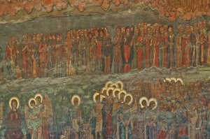 Europa, RUMUNIA, Bukareszt, Patriarchalna Katedra Prawosławna (1656), fresk na ścianie przy wejściu autorstwa Unbekannt