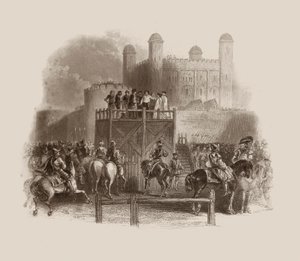 Egzekucja Johna Dudleya w 1553 roku (rycina) autorstwa Unbekannter Künstler
