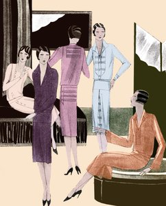 Modne sukienki na wiosnę 1928 autorstwa Unbekannter Künstler