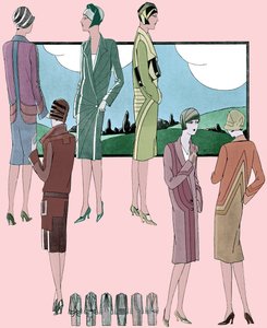 Moda: lekkie płaszcze na wiosnę 1928 autorstwa Unbekannter Künstler
