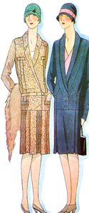 Moda: garnitury na wiosnę 1928 r. autorstwa Unbekannter Künstler
