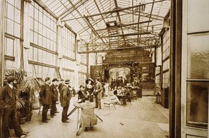 Filmowanie w Studio de Montreuil (pod Paryżem, studio Meliesa) ok. 1900 r. autorstwa Unbekannter Künstler