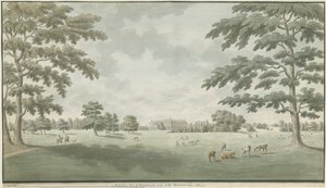 Fisherwick Hall: rysunek akwarelą, 1786 autorstwa Unbekannt