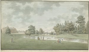 Fisherwick Hall: malowanie akwarelą, 1786 autorstwa Unbekannt
