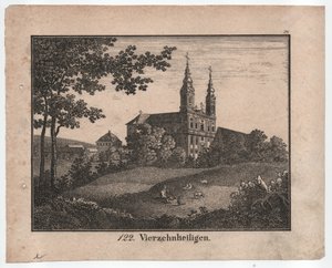 Czternastu świętych (litografia piórkiem, około 1830 r.) autorstwa Unbekannter Künstler