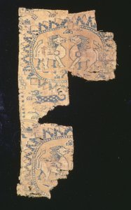 Fragment lampy z lnu i jedwabiu, środkowoazjatycki autorstwa Benjamin Baud