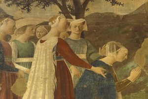Fresk, Bazylika San Francesco, Arezzo, Toskania, Włochy autorstwa Unbekannter Künstler