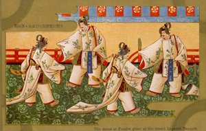 Taniec Fuzoku na Wielkim Bankiecie Cesarskim, Japonia autorstwa Unbekannter Künstler