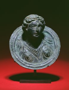 Gallo-rzymsko-repusowa aplikacja rondo z popiersiem kobiety, II-III w. n.e. (brąz) autorstwa Unbekannt