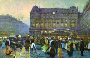 Gare St Lazare, Paryż, ok. 1900 r. autorstwa Unbekannter Künstler