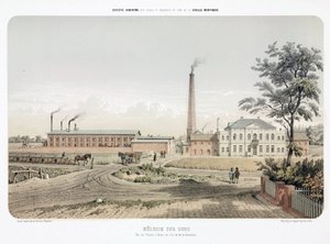 General Industrial Scenes Produkcja cynku w Mulheim an der Ruhr, Niemcy autorstwa Unbekannt