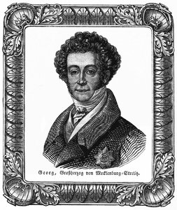 Georges de Mecklembourg Strelitz (1779-1860) - Jerzy, wielki książę Meklemburgii-Strelitz, ilustracja z: "Das Pfennig Magazin", nr 223, 8 lipca 1837 r. autorstwa Unbekannter Künstler