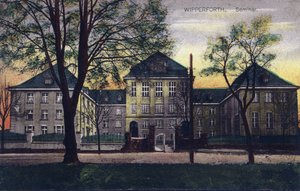 Niemcy, Wipperfurth: widok zewnętrzny „seminarium Altes” zbudowanego w latach 1910-1911 - pocztówka XX wiek autorstwa Unbekannt