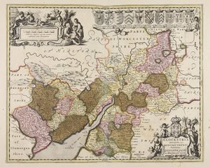 Glocestria ducatus cum Monumethensi comitatu  Glocester Shire amp; Monmouth Shire autorstwa Unbekannter Künstler