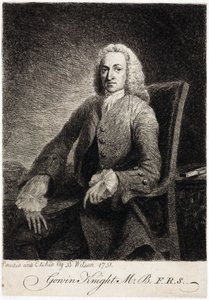 Gowin Knight, naukowiec, ok. 1751 autorstwa Unbekannt