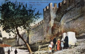 Grecja, Saloniki (lub Saloniki): Pozostałości murów – pocztówka 1914-1918 autorstwa Unbekannt